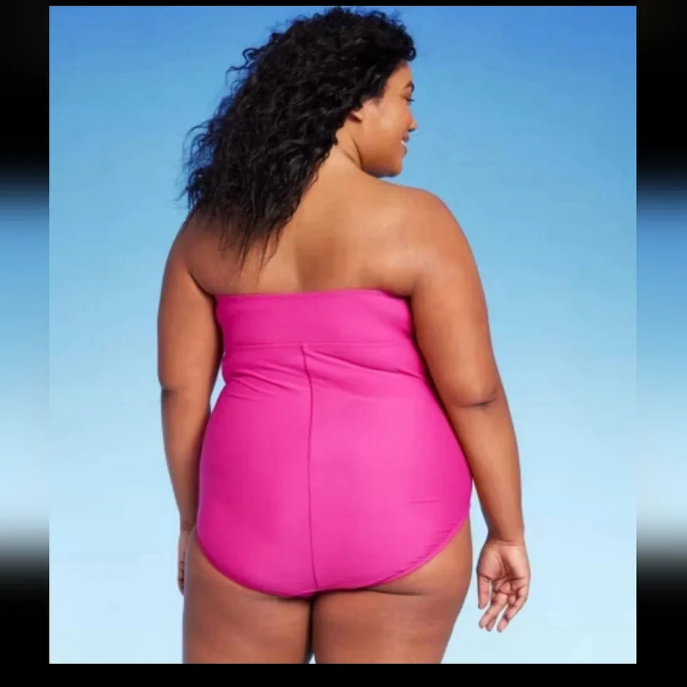Kona Sol Full Coverage Tummy Control Twist-Front One Piece Sz 17. #C3